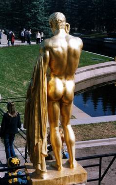 Peterhof - Grand Cascade. Statue of man